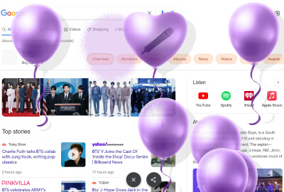 Google BTS Easter Egg